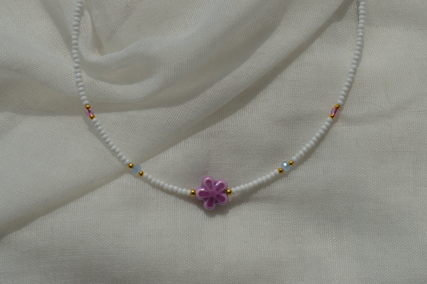 Purple Flower Necklace