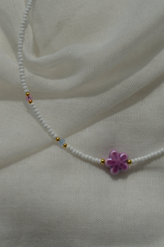 Purple Flower Necklace