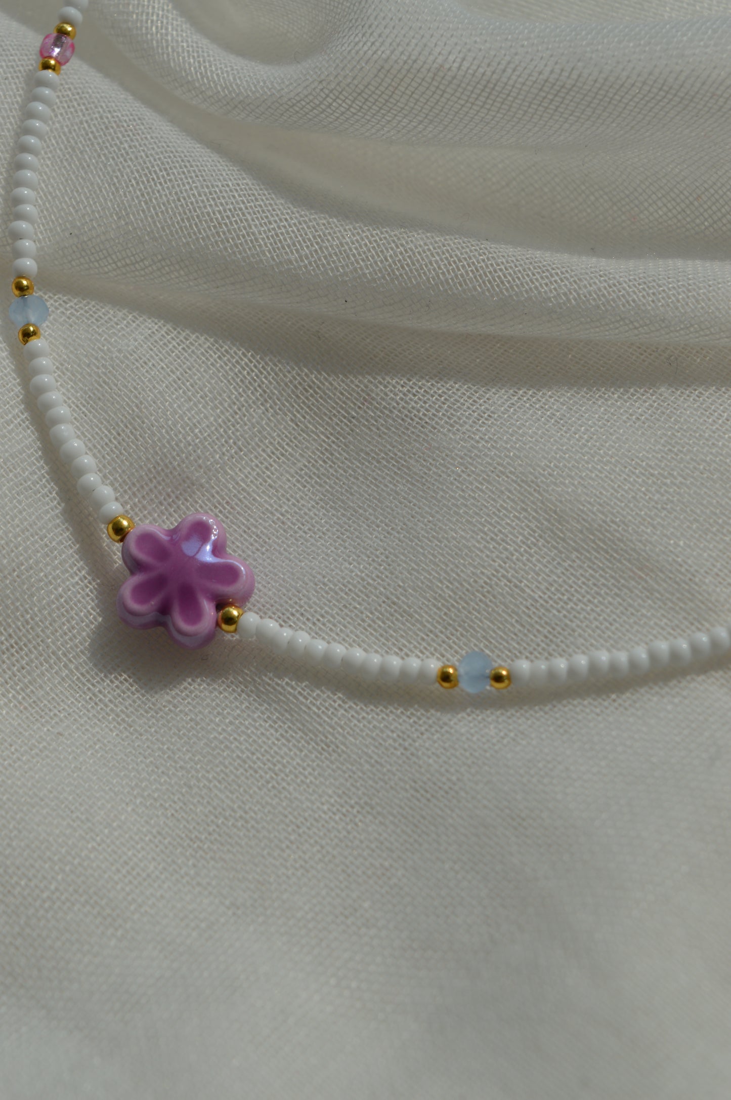 Purple Flower Necklace