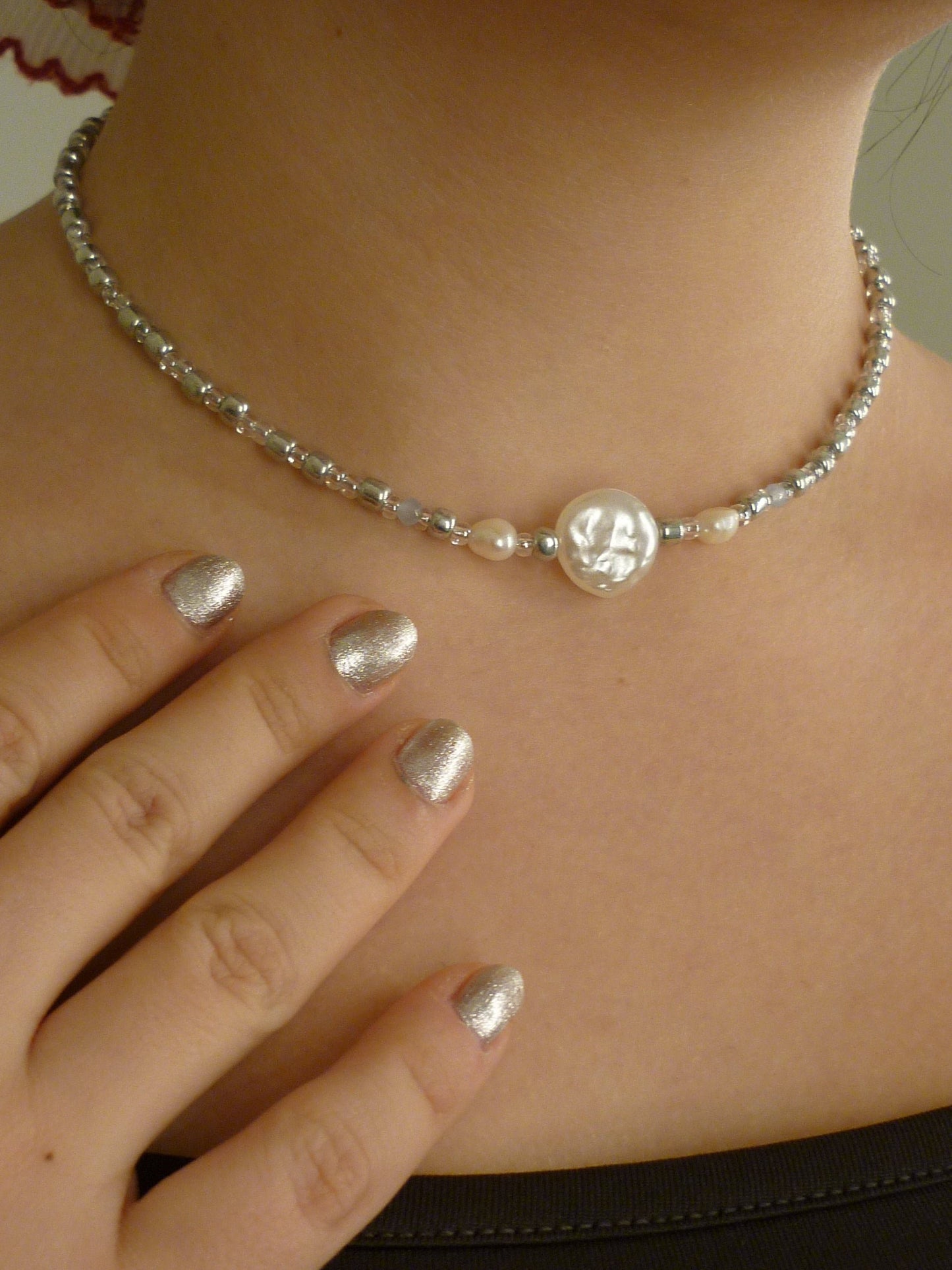 Silver Pearly Necklace
