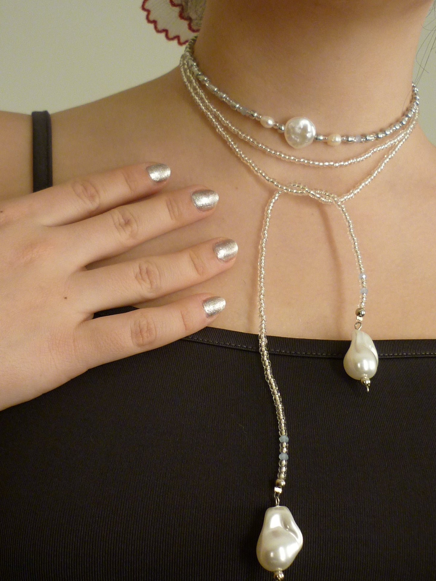 Silver Pearly Necklace